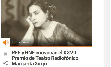 ¿Quieres ganar el Premio Margarita Xirgu de Teatro y ser estrenado en RNE?